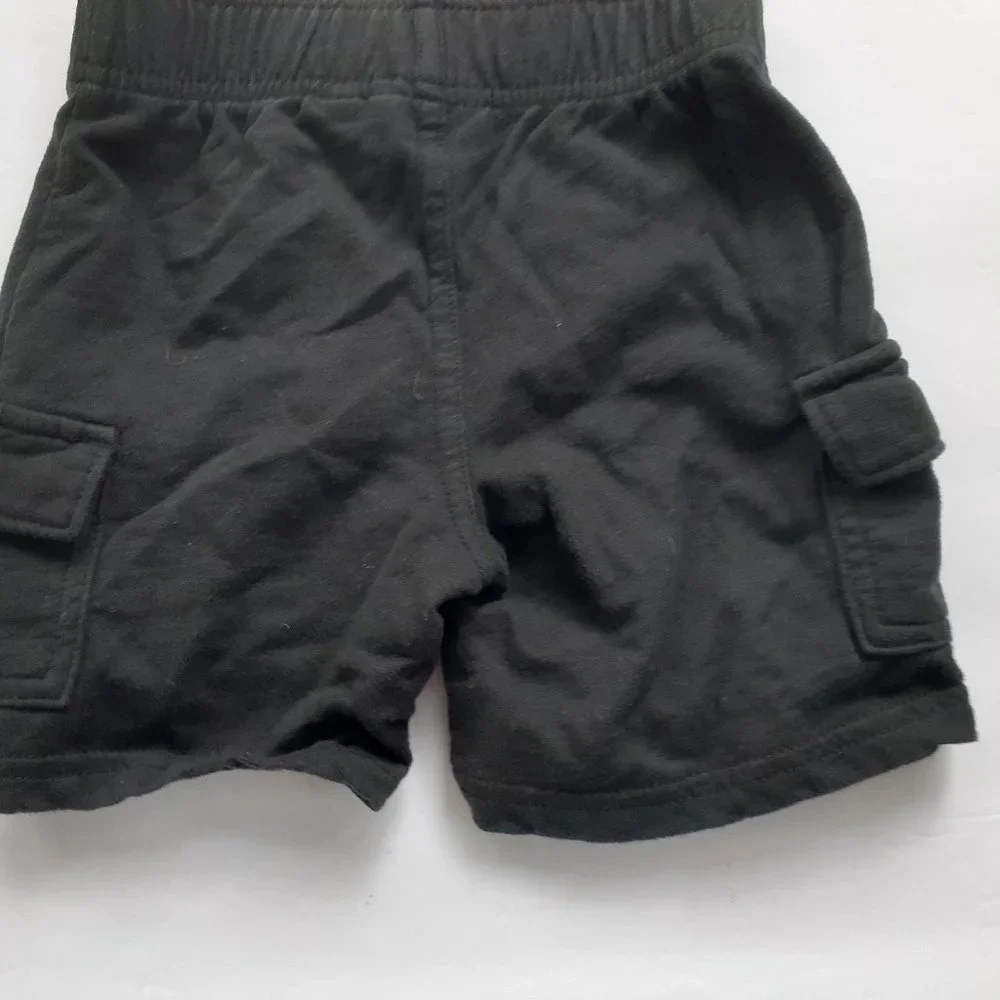 Jumping Beans Boys Shorts Black Knit Pull On Elastic Waist 2T
